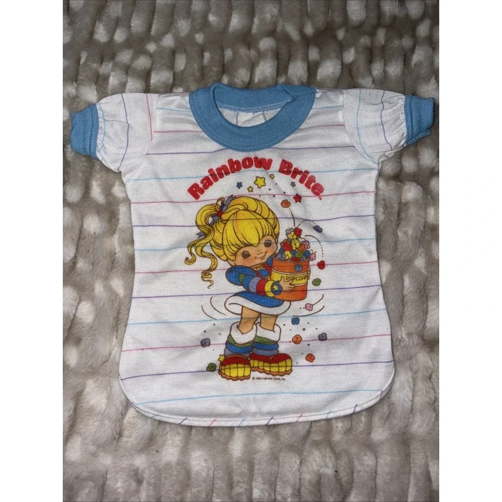 Vintage 1983 Hallmark Original RAINBOW BRITE Doll or Baby Shirt